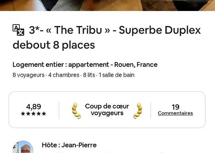 The Tribe- Superbe Duplex Standing 8 Places Apartment Rouen